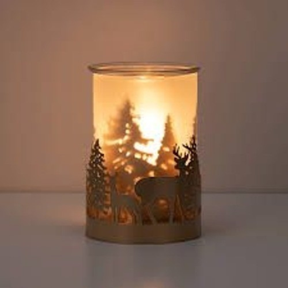 Scentsy Nature's Wonders Warmer Deer Forest Silhouette Electric Wax Warmer‎